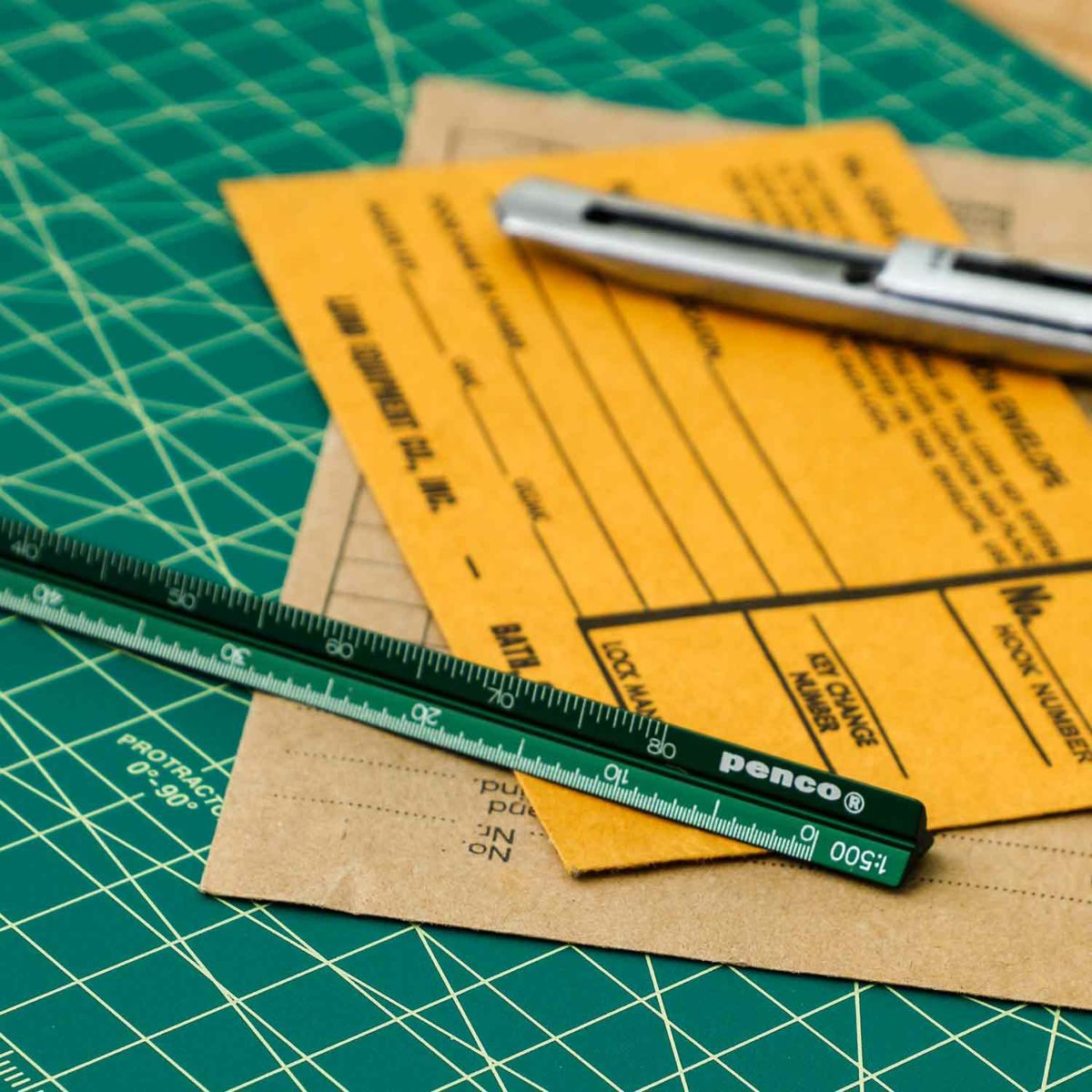 Règle Graduée pour le Dessin Vert Penco