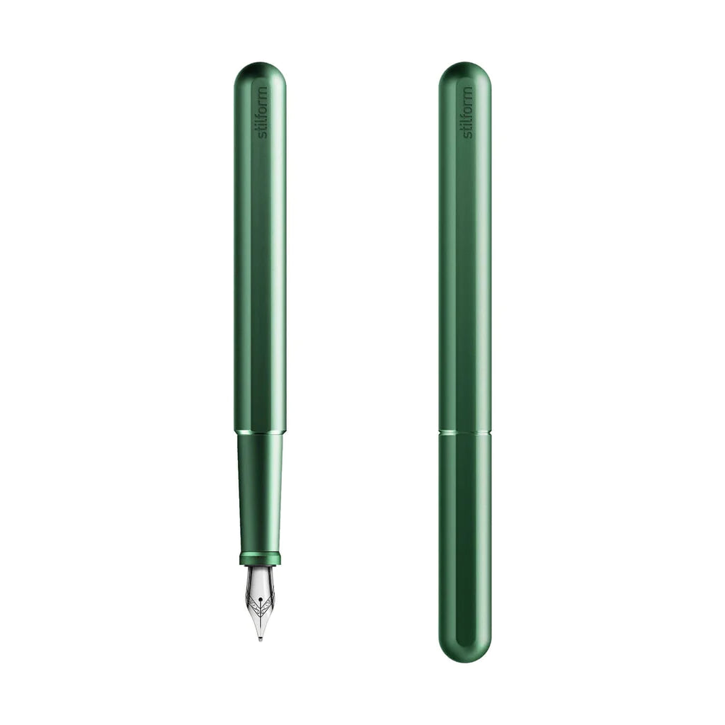 Stylo-Plume INK Aluminium Aurora Green Plume Acier Argent Stilform