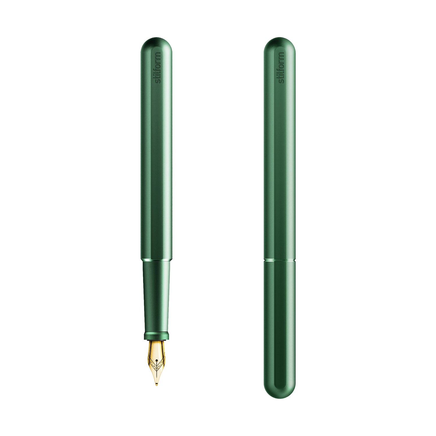 Stylo-Plume INK Aluminium Aurora Green Plume Or 14 Carats Stilform