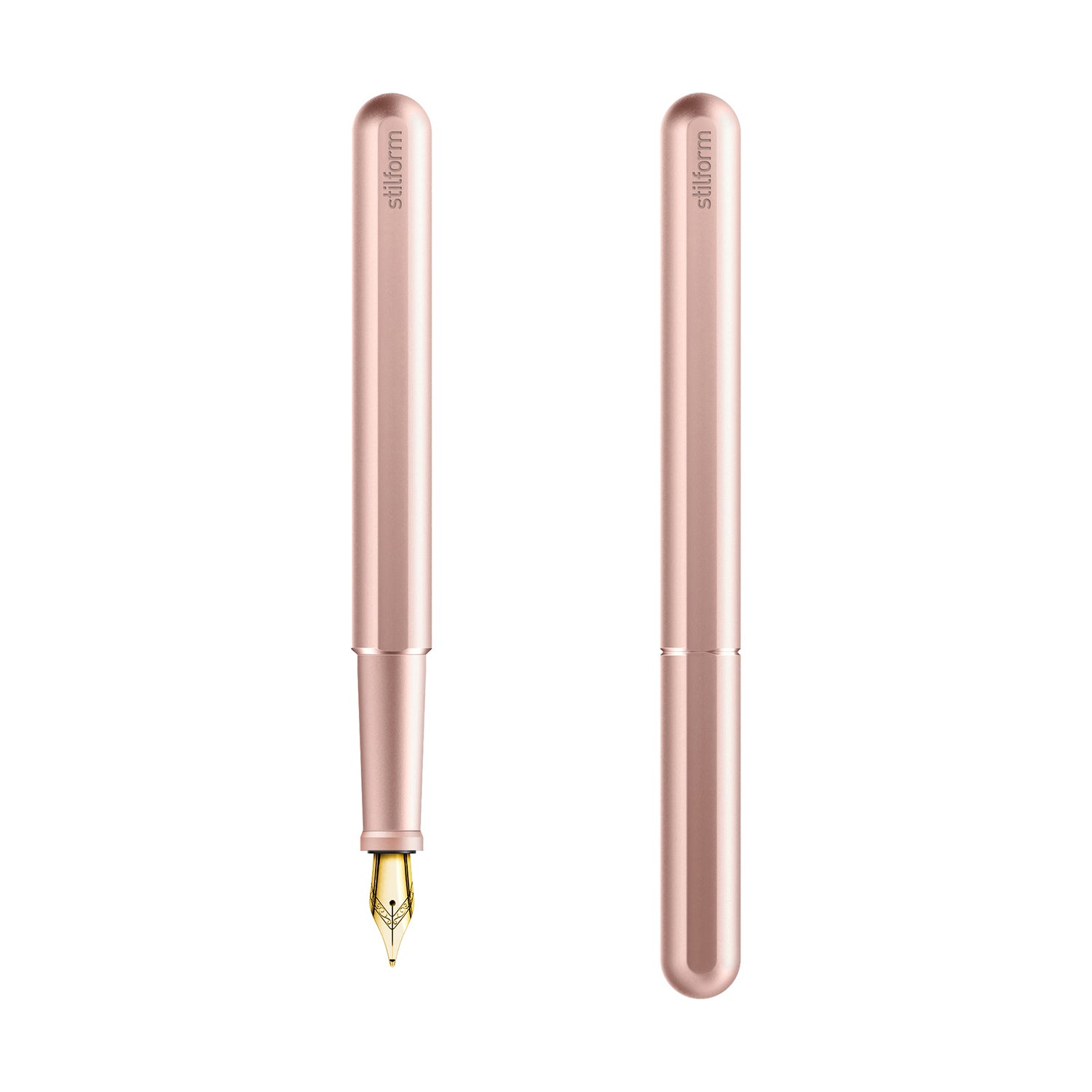 Stylo-Plume INK Aluminium Rose Moon Plume Or 14 Carats Stilform