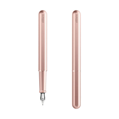 Stylo-Plume INK Aluminium Rose Moon Plume Acier Argent Stilform