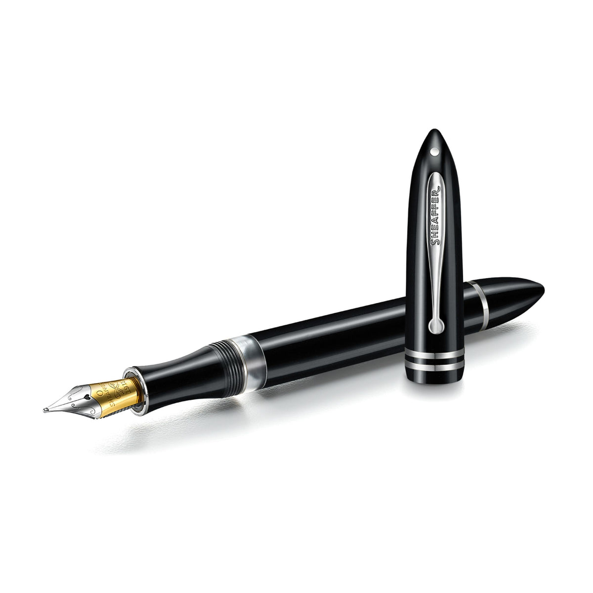 Stylo Plume Balance III Noir Argenté F Sheaffer