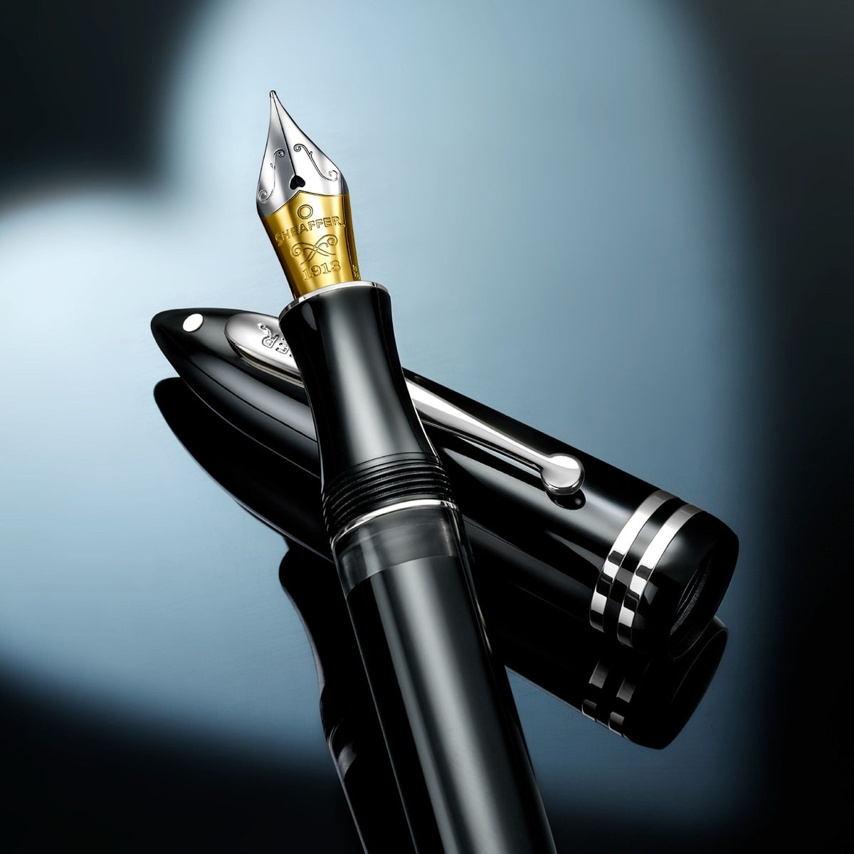 Stylo Plume Balance III Noir Argenté F Sheaffer
