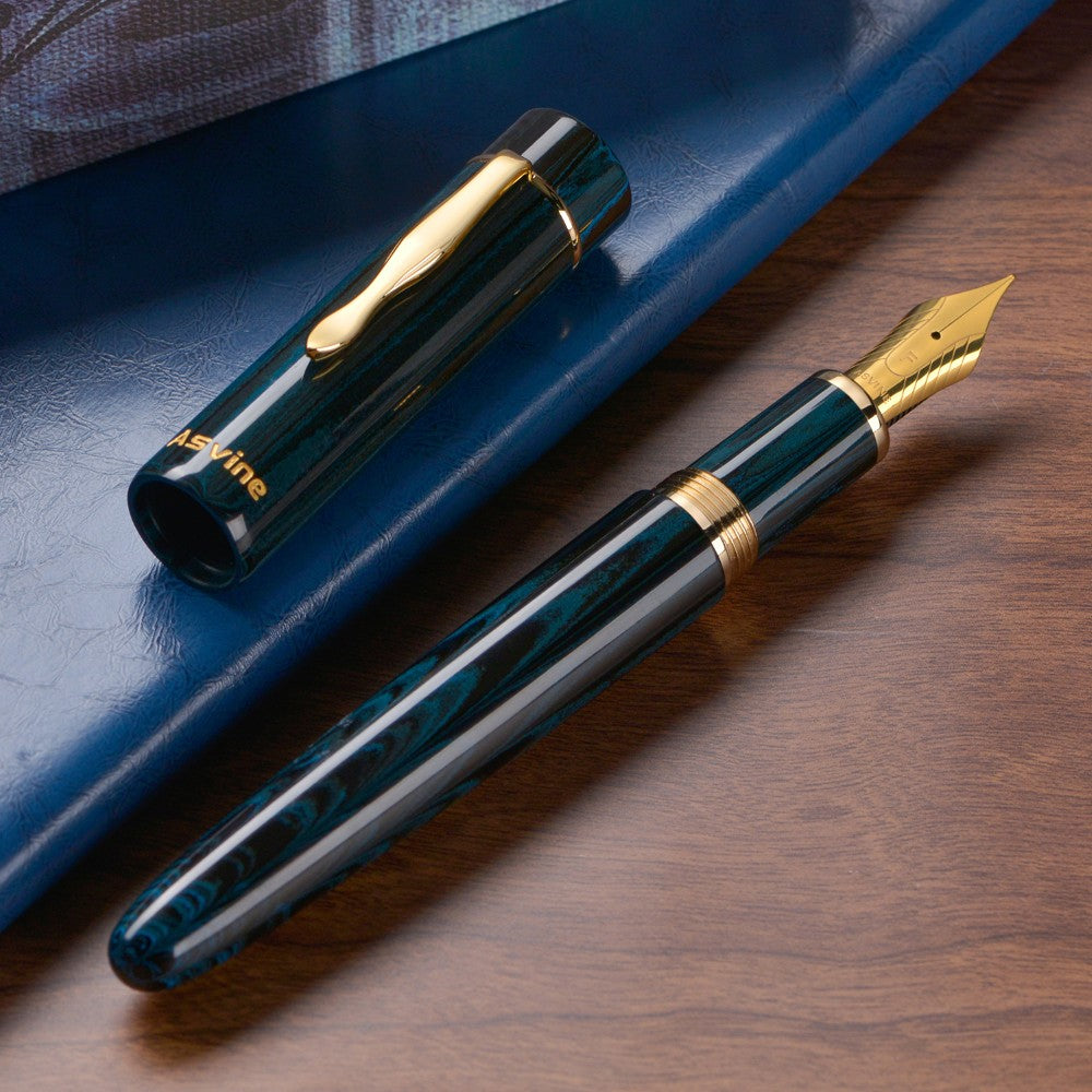 Stylo Plume C2000 Ebonite Bleu EF Asvine