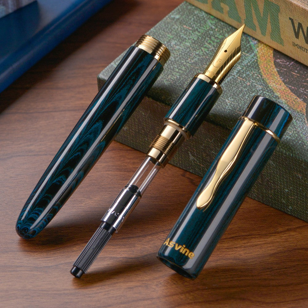 Stylo Plume C2000 Ebonite Bleu EF Asvine