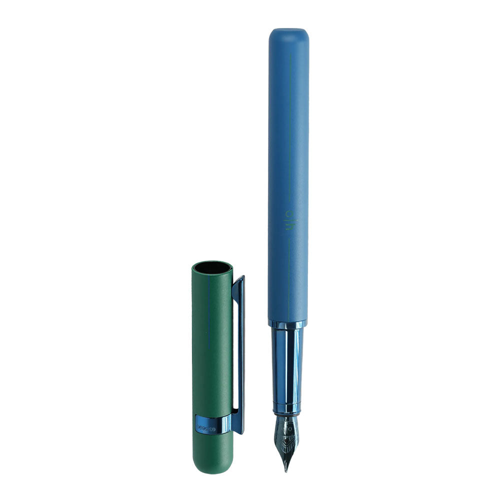 Stylo-Plume Design 03 Bleu Vert Dépoli EF Otto Hutt