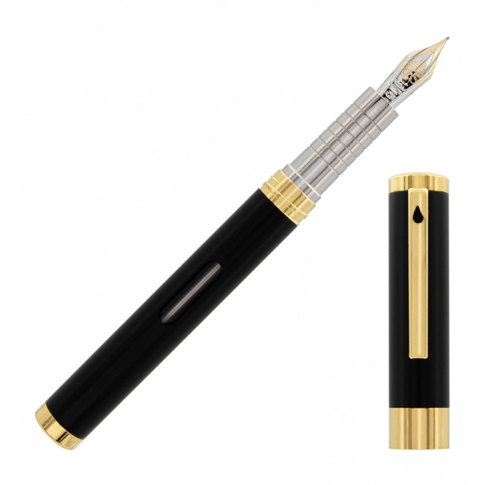 Stylo-Plume Nexus Noir/Doré 14 Carats Diplomat