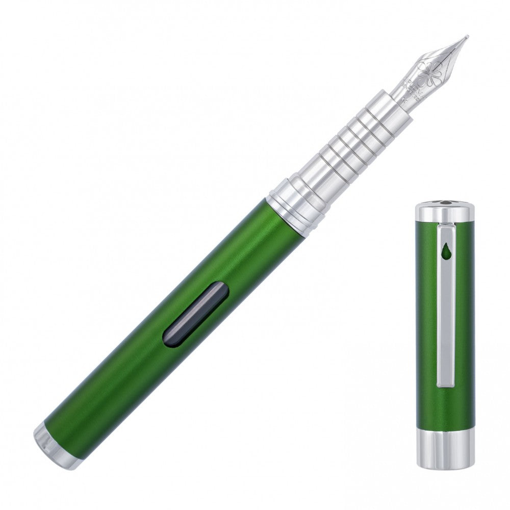 Stylo-Plume Nexus Vert/Chrome Diplomat