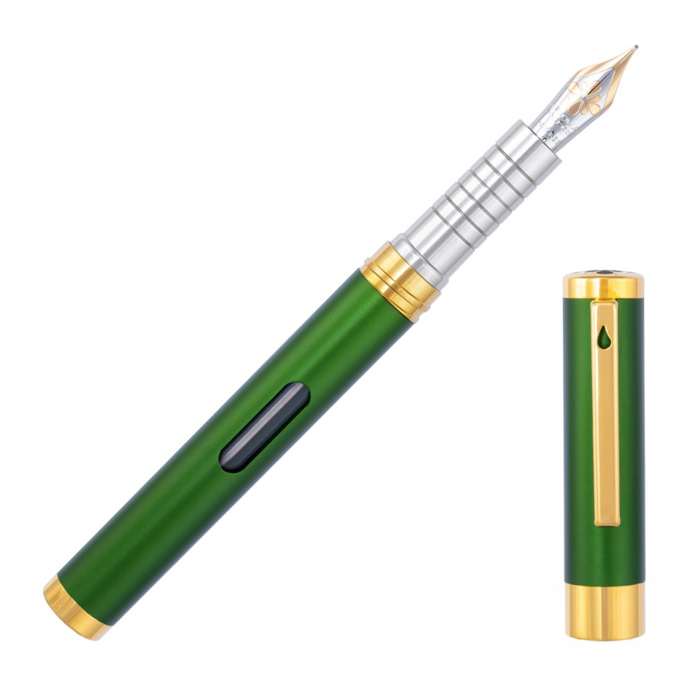 Stylo-Plume Nexus Vert/Doré 14 Carats Diplomat