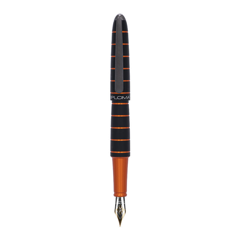Stylo-Plume Elox Ring Noir/Orange 14 Carats Diplomat