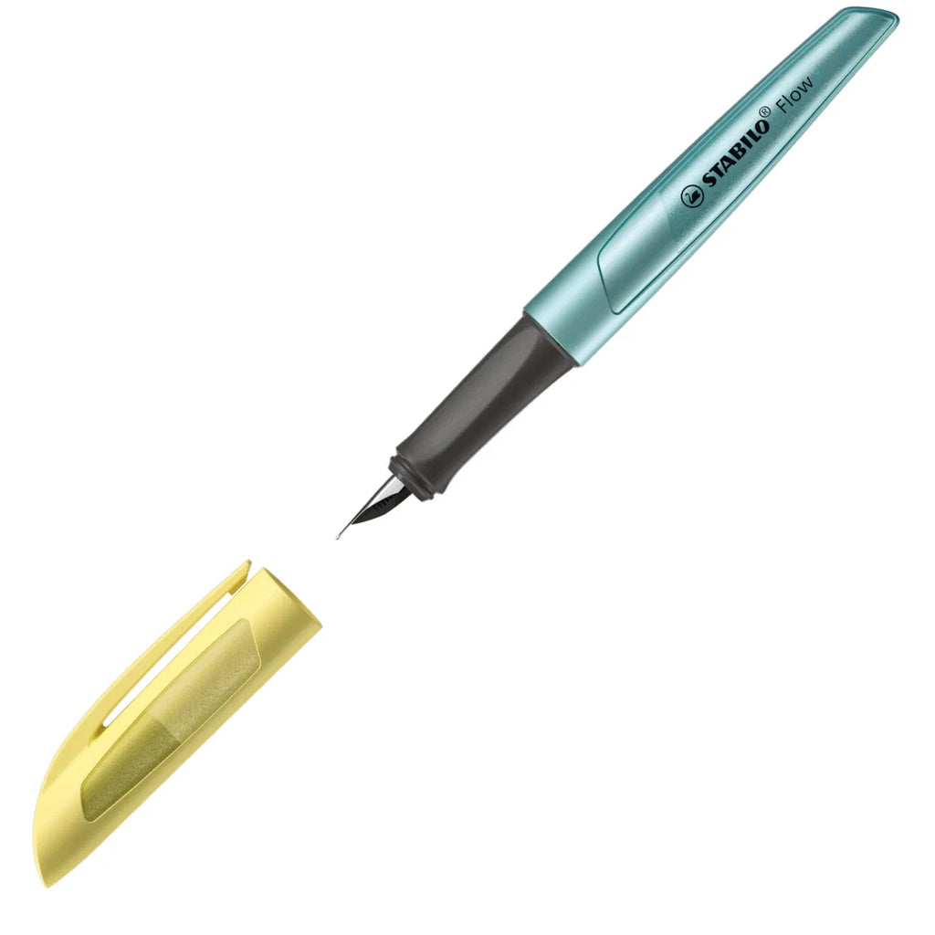 Stylo-Plume Flow Cosmetic Jaune/Bleu M Stabilo