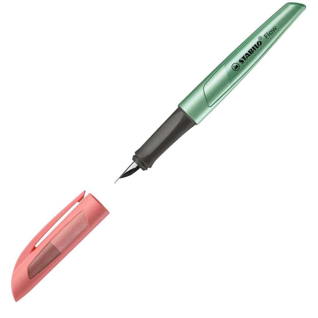 Stylo-Plume Flow Cosmetic Rose/Vert M Stabilo