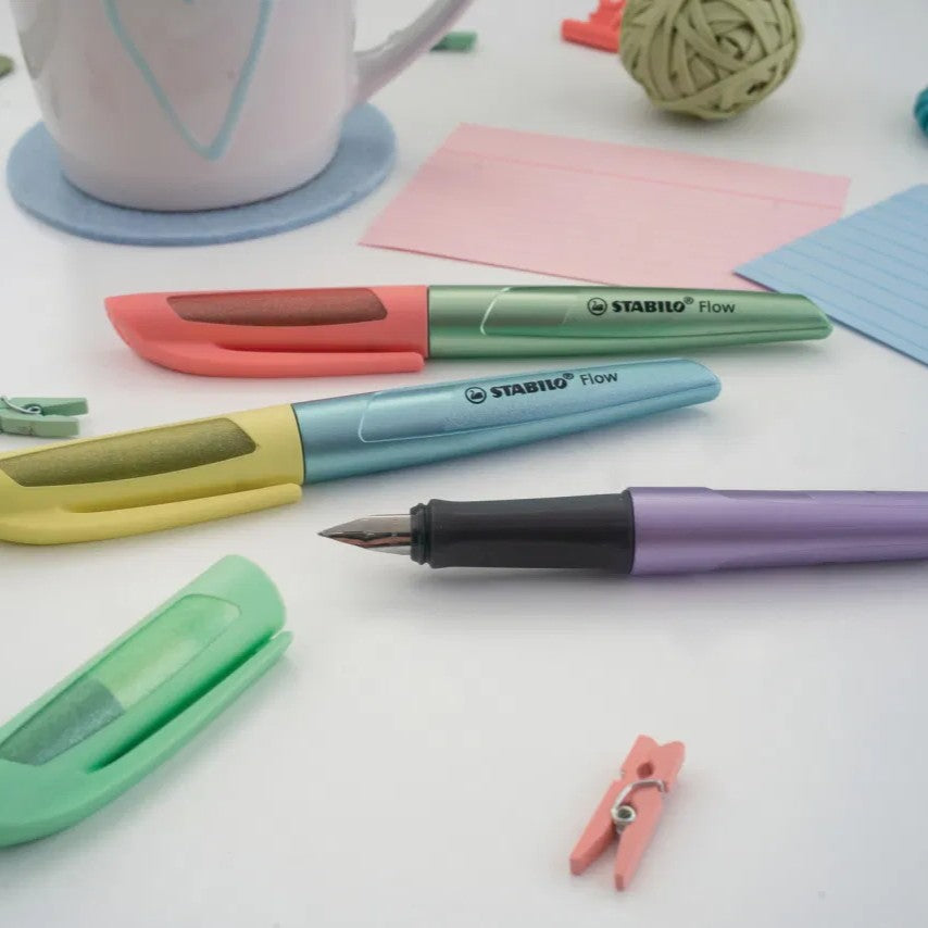 Stylo-Plume Flow Cosmetic Rose/Vert M Stabilo