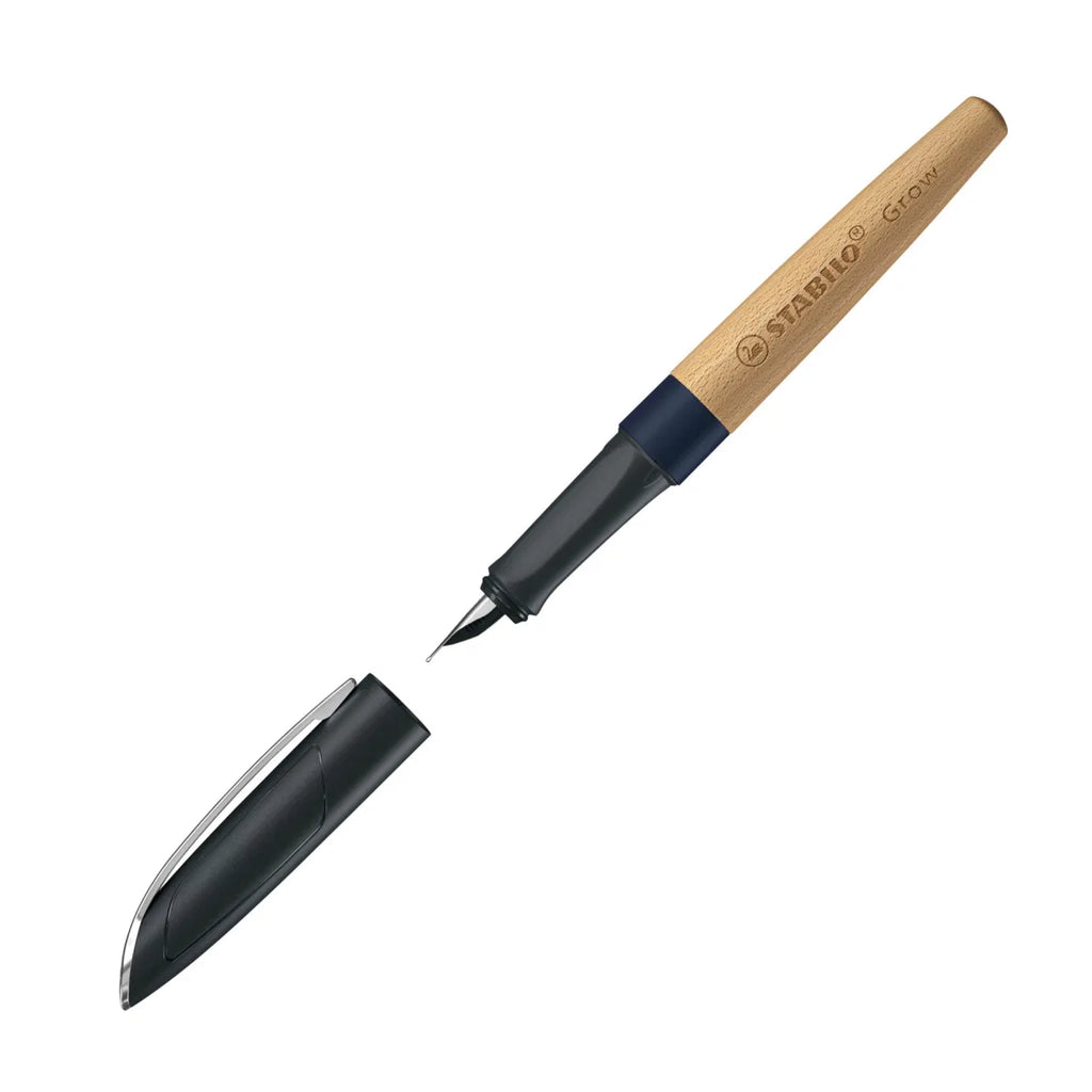 Stylo-Plume Grow Bleu Myrtille/Bois de Hêtre M Stabilo