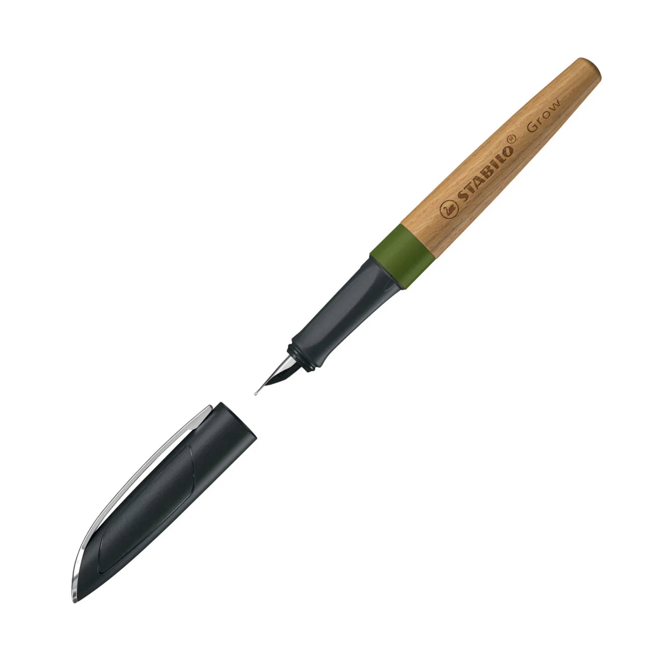 Stylo-Plume Grow Vert Mousse/Bois de Chêne M Stabilo