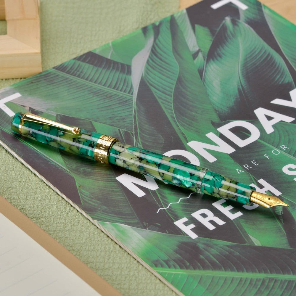 Stylo Plume P20 Vert Marbre EF Asvine