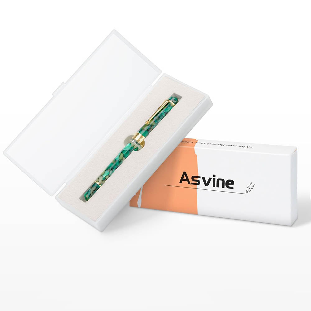 Stylo Plume P20 Vert Marbre EF Asvine