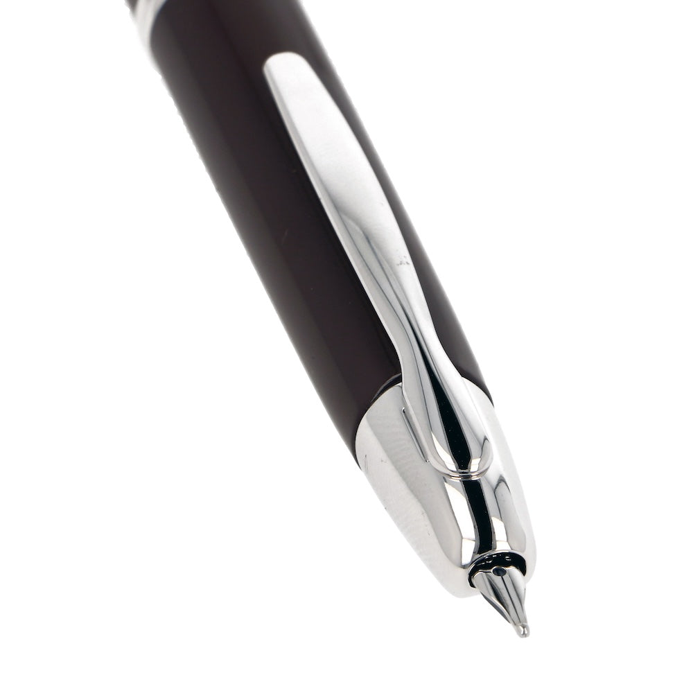 Stylo-Plume Rhodié Marron B Capless