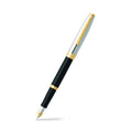 Stylo Plume SAGARIS Noir Capuchon Chrome & Doré M Sheaffer