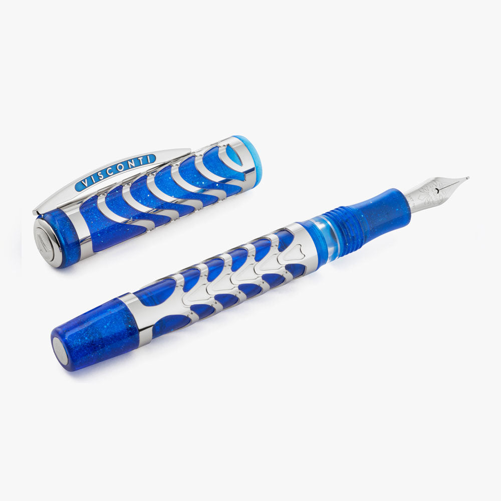 Stylo-Plume Skeleton Bleu Visconti