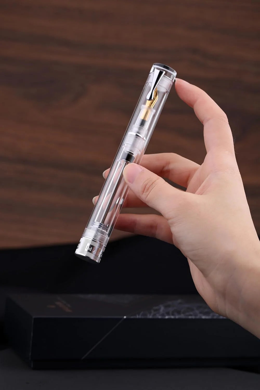 Stylo-Plume V1 Vaccum Moonman Silver EF MAJOHN