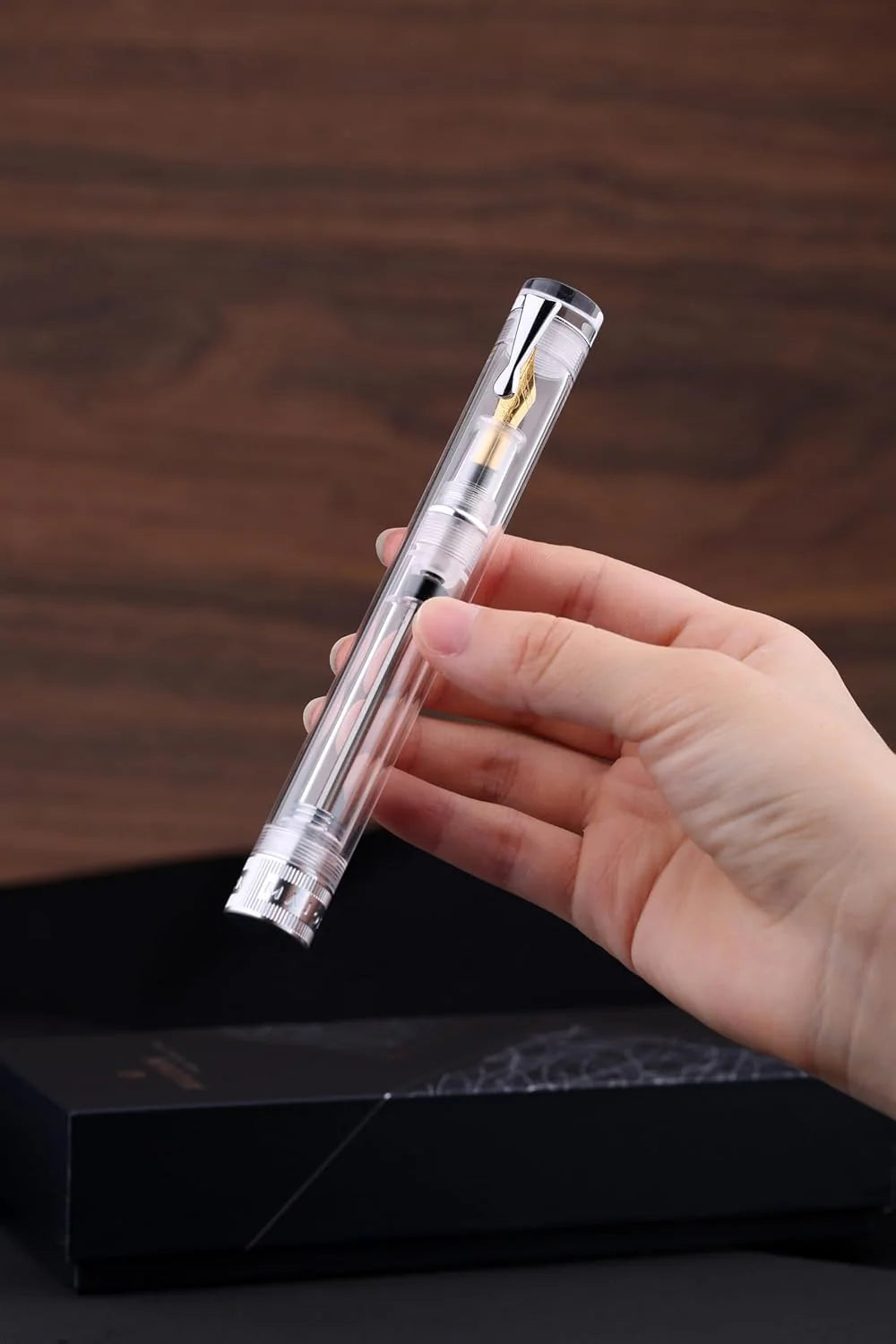 Stylo-Plume V1 Vaccum Moonman Silver EF MAJOHN