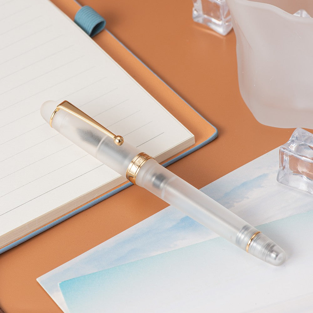 Stylo Plume V126 Blanc Mat Translucide F Asvine