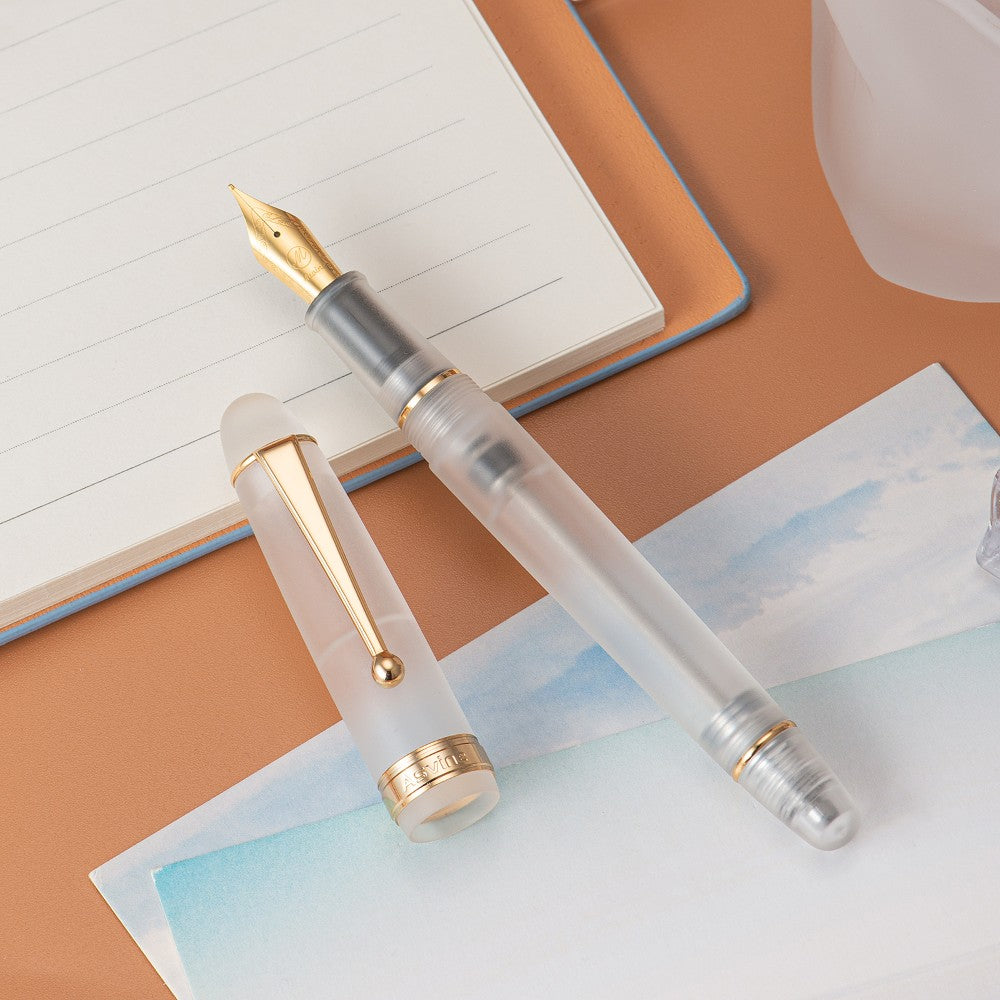 Stylo Plume V126 Blanc Mat Translucide F Asvine