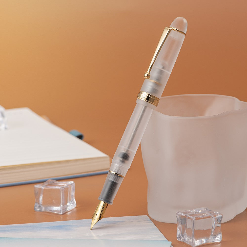 Stylo Plume V126 Blanc Mat Translucide M Asvine