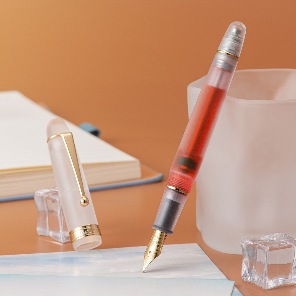 Stylo Plume V126 Blanc Mat Translucide M Asvine