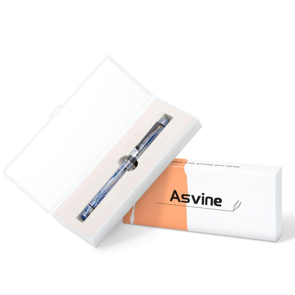 Stylo Plume V126 Tourbillon Bleu M Asvine