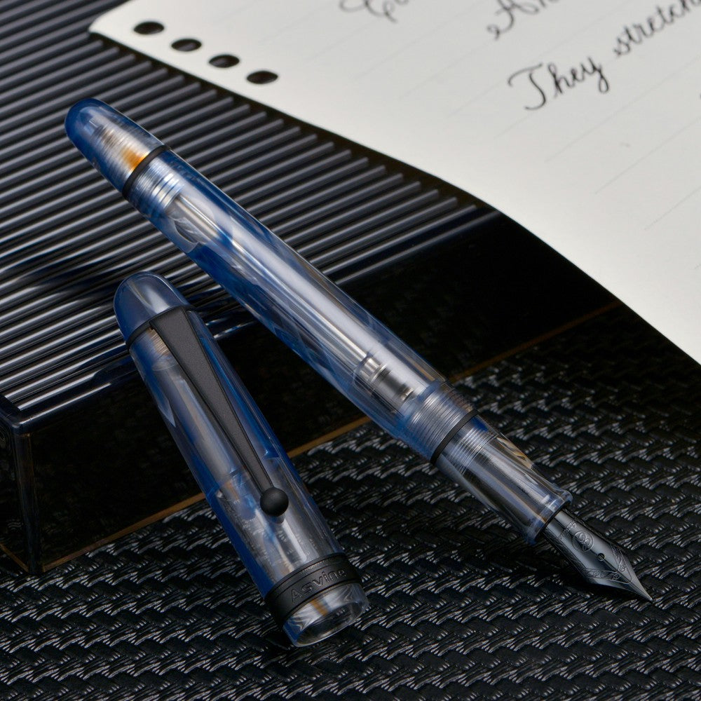 Stylo Plume V126 Tourbillon Bleu M Asvine