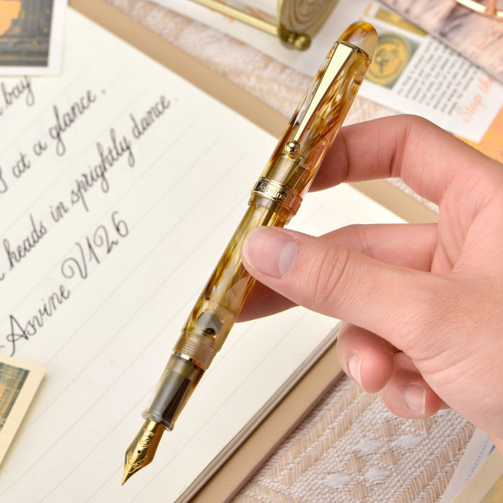 Stylo Plume V126 Tourbillon Marron M Asvine