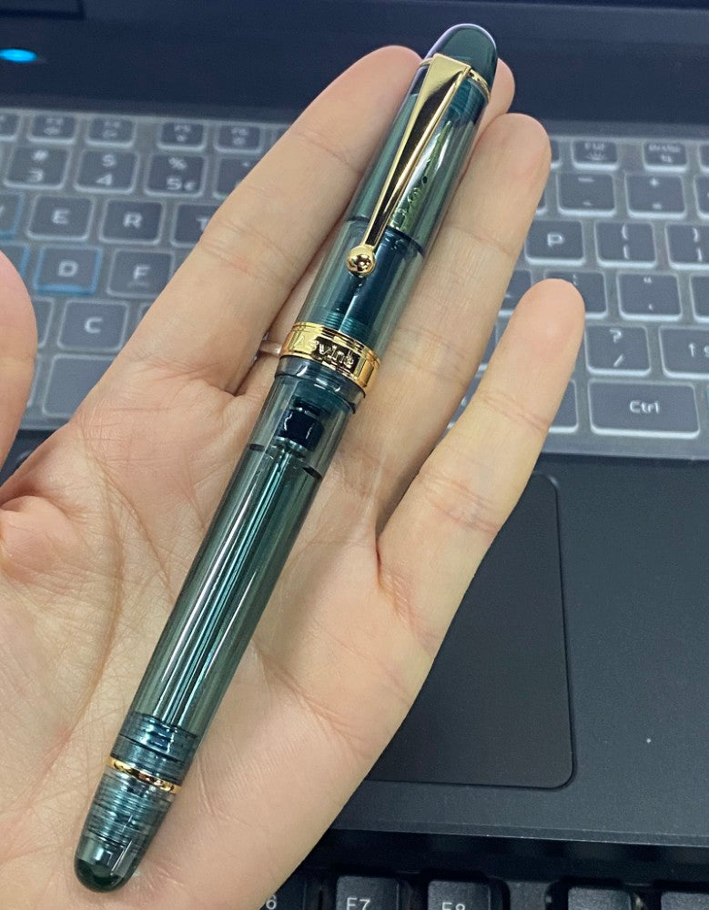 Stylo Plume V126 Bleu Sarcelle Translucide EF Asvine