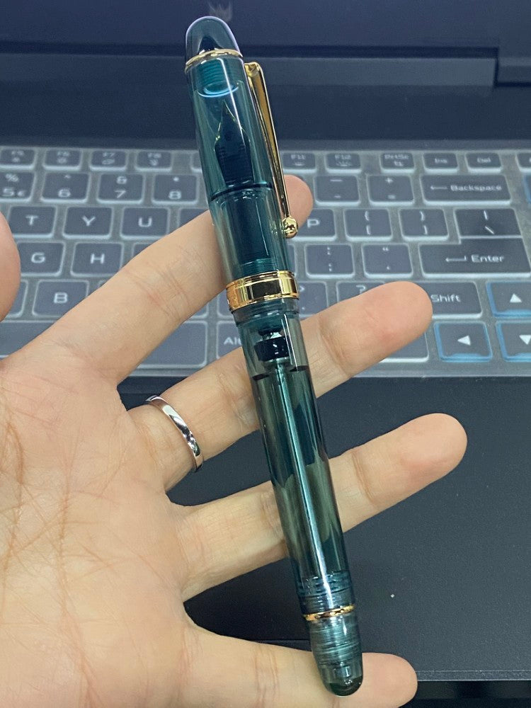 Stylo Plume V126 Bleu Sarcelle Translucide EF Asvine