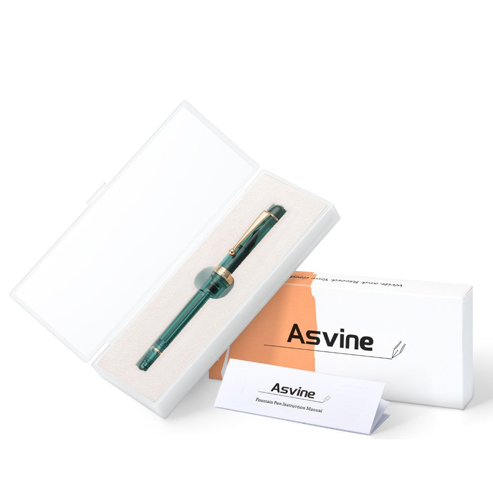 Stylo Plume V126 Bleu Sarcelle Translucide EF Asvine