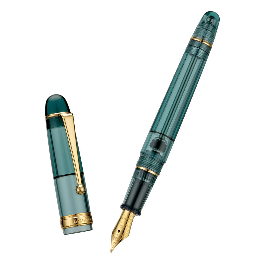 Stylo Plume V126 Bleu Sarcelle Translucide EF Asvine