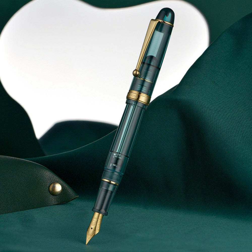 Stylo Plume V126 Bleu Sarcelle Translucide EF Asvine