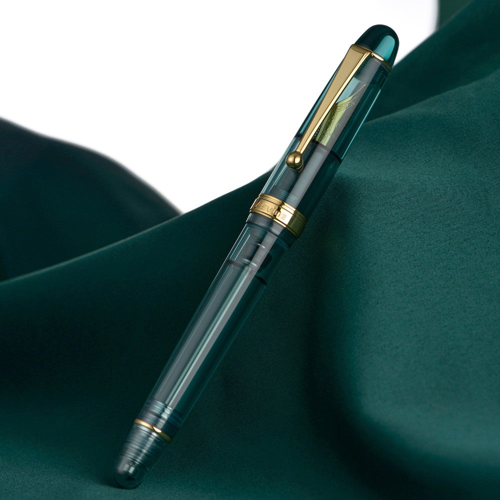 Stylo Plume V126 Bleu Sarcelle Translucide EF Asvine
