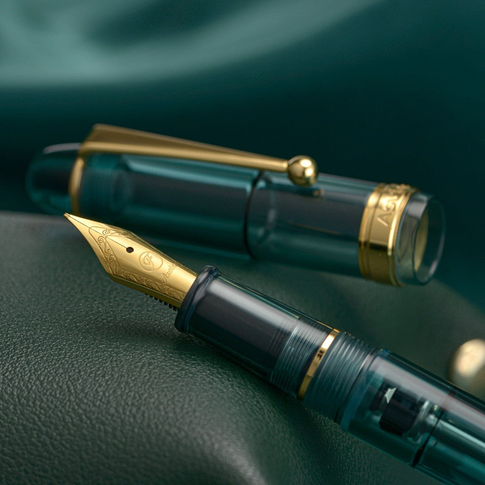Stylo Plume V126 Bleu Sarcelle Translucide EF Asvine