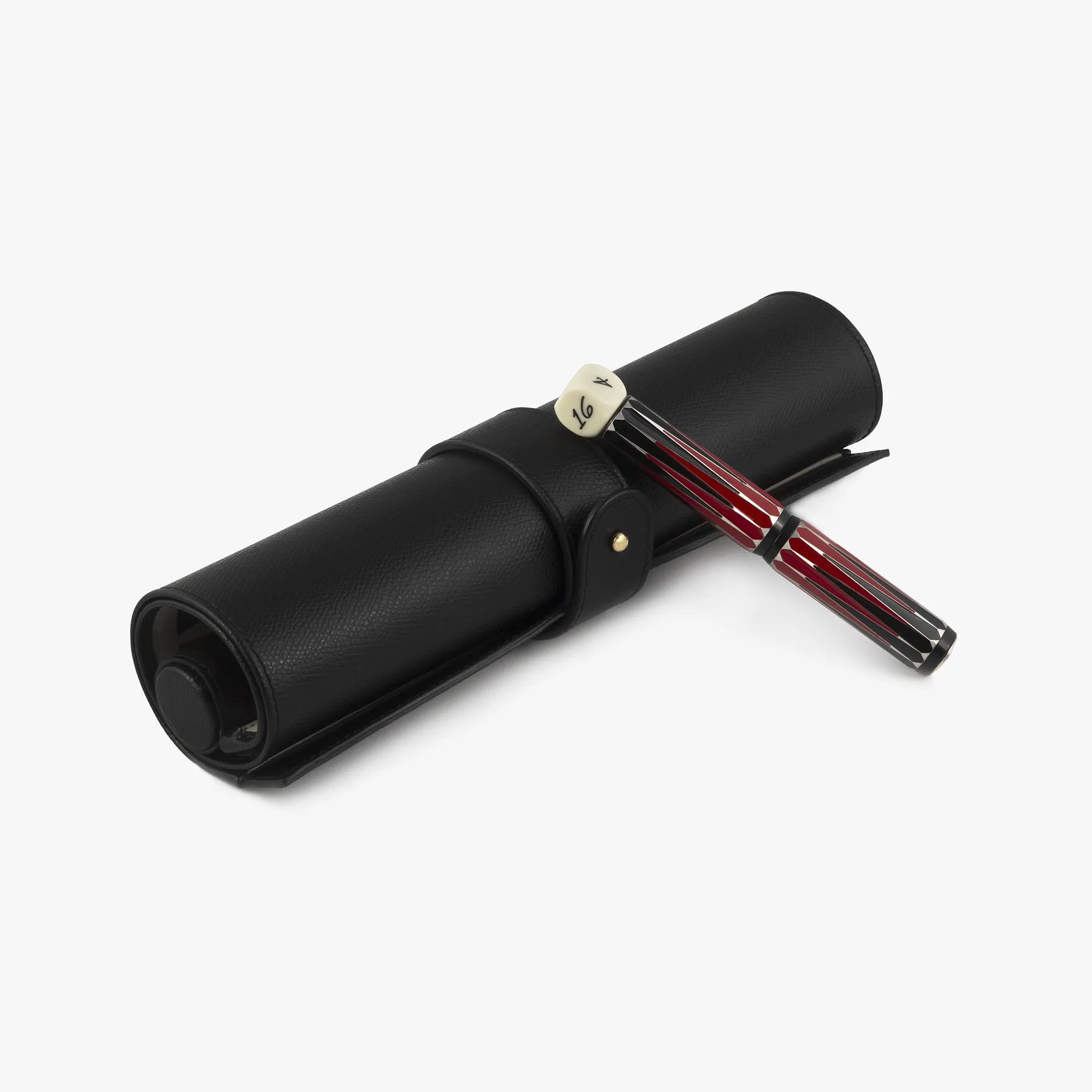 Stylo-Plume Backgammon Noir et Rouge avec Dé Visconti