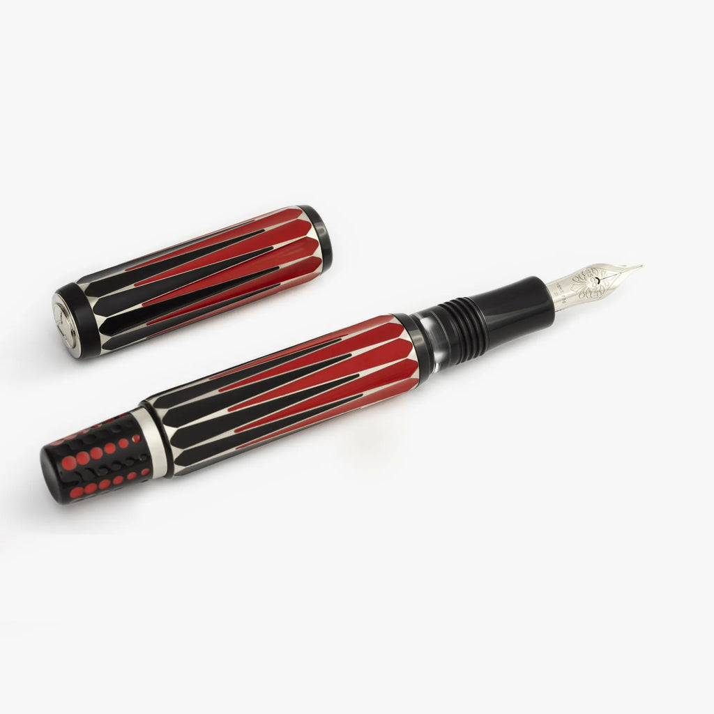 Stylo-Plume Backgammon Noir et Rouge Visconti