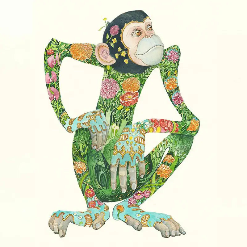 Carte de Voeux Singe The DM Collection