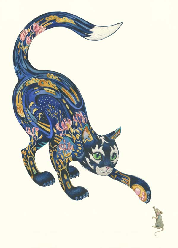 Carte de Voeux Chat & Souris The DM Collection