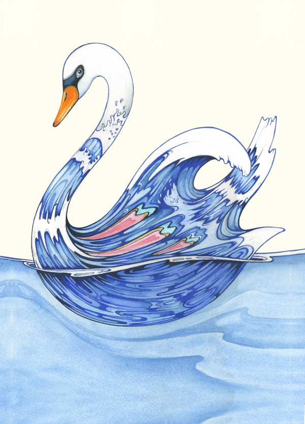 Carte de Voeux Cygne The DM Collection