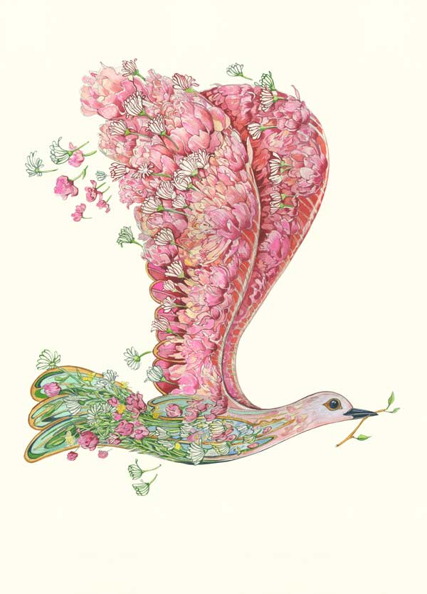 Carte de Voeux Colombe de la Paix The DM Collection