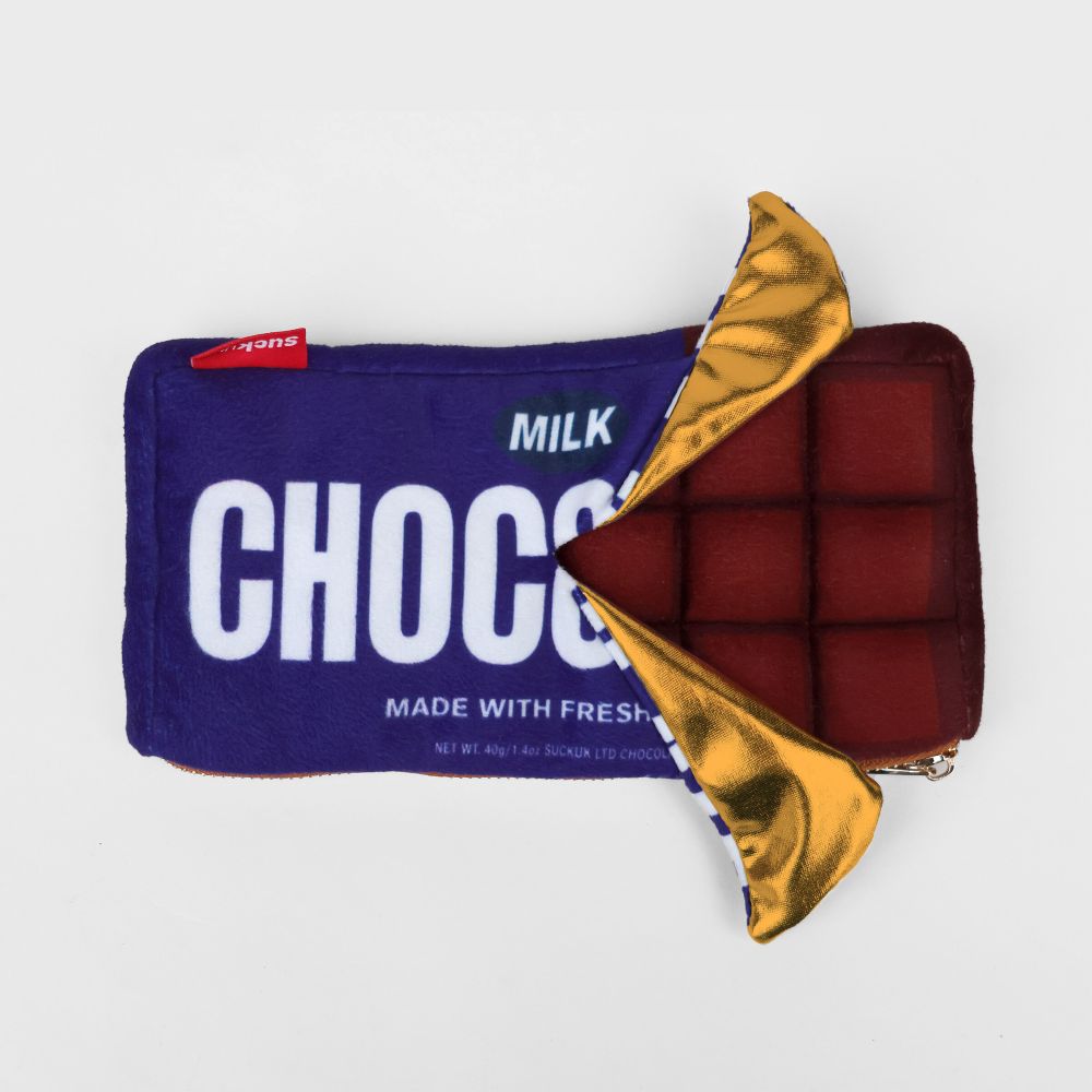 Trousse en Peluche avec Fermeture Éclair Chocolat Suck UK