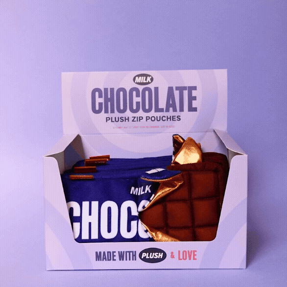 Trousse en Peluche avec Fermeture Éclair Chocolat Suck UK