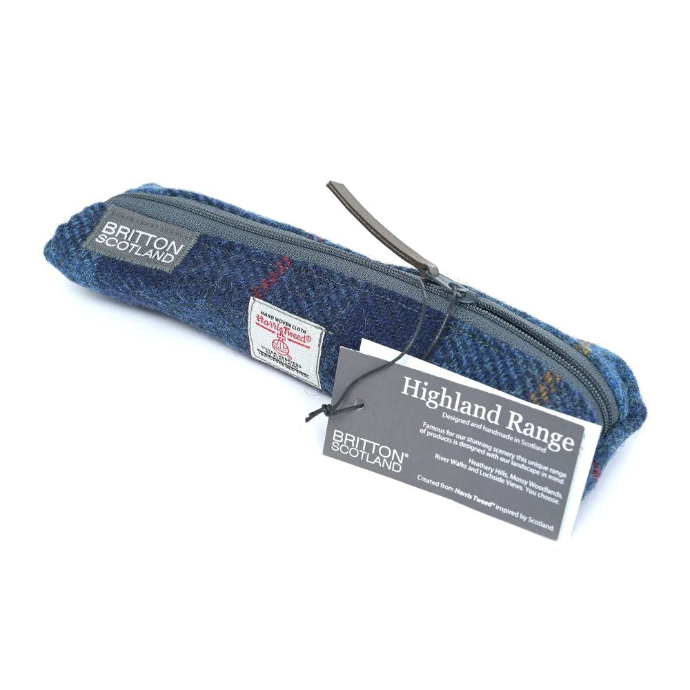 Trousse Fine Highland Range Plaid Bleu Marine Amy Britton