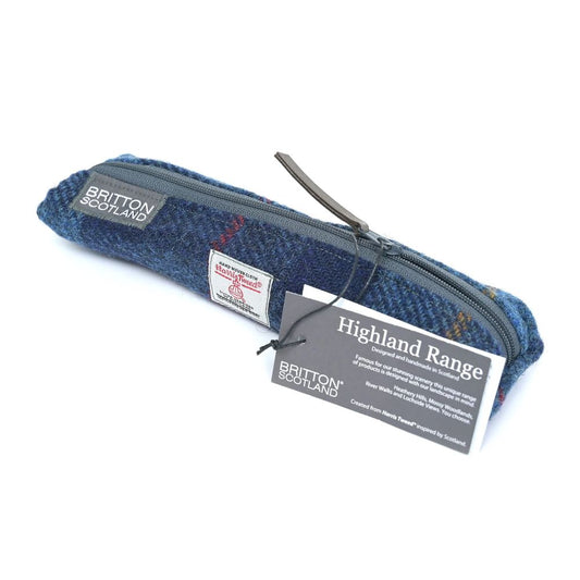Trousse Fine Highland Range Plaid Bleu Marine Amy Britton